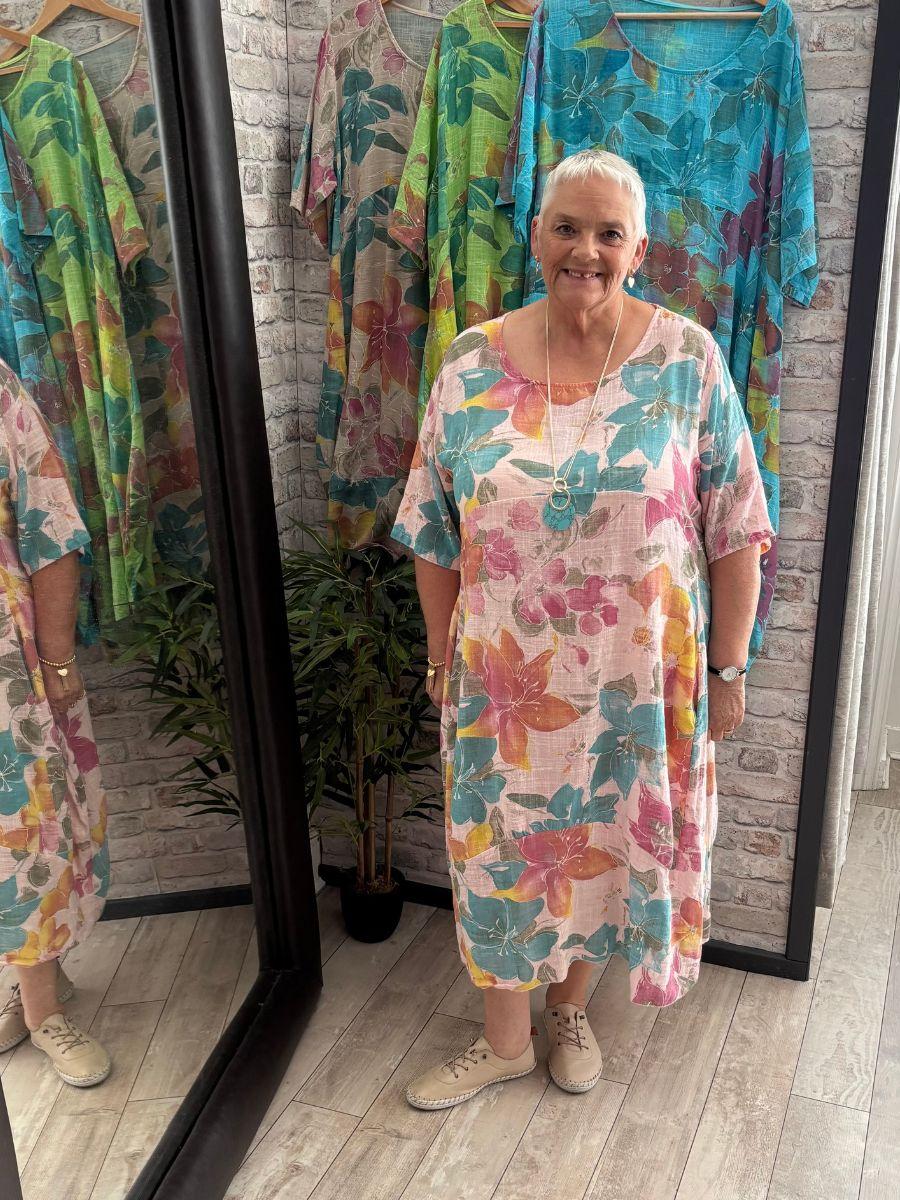 Floral Print Cocoon Dress