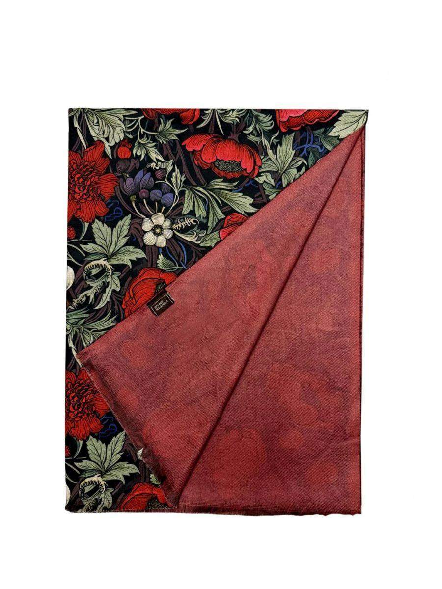 Poppy & Berry Print Wool Scarf