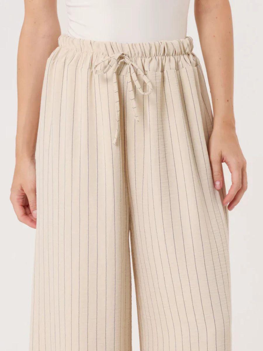 Pinstripe Wide Leg Trousers - sophisticated and comfortable
