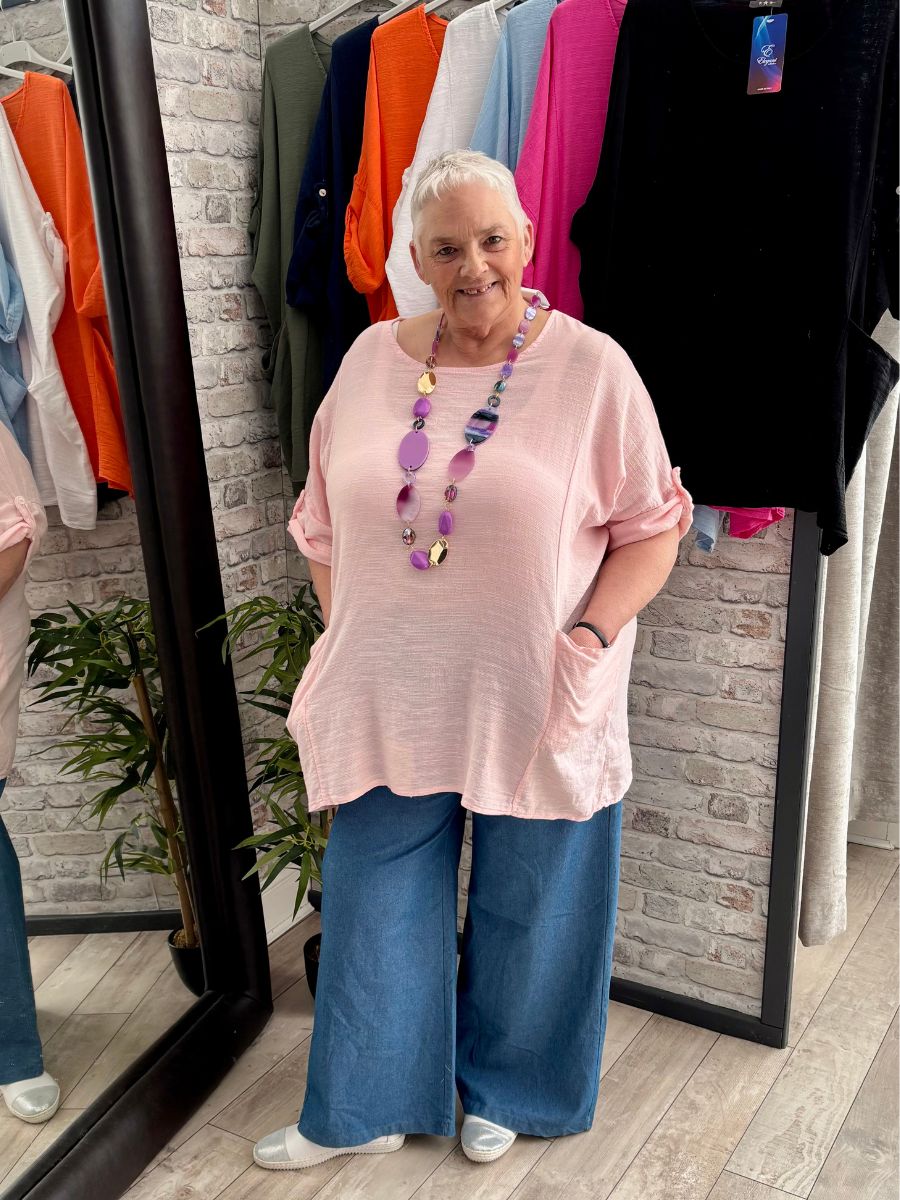 Plain Necklace Pocket Top