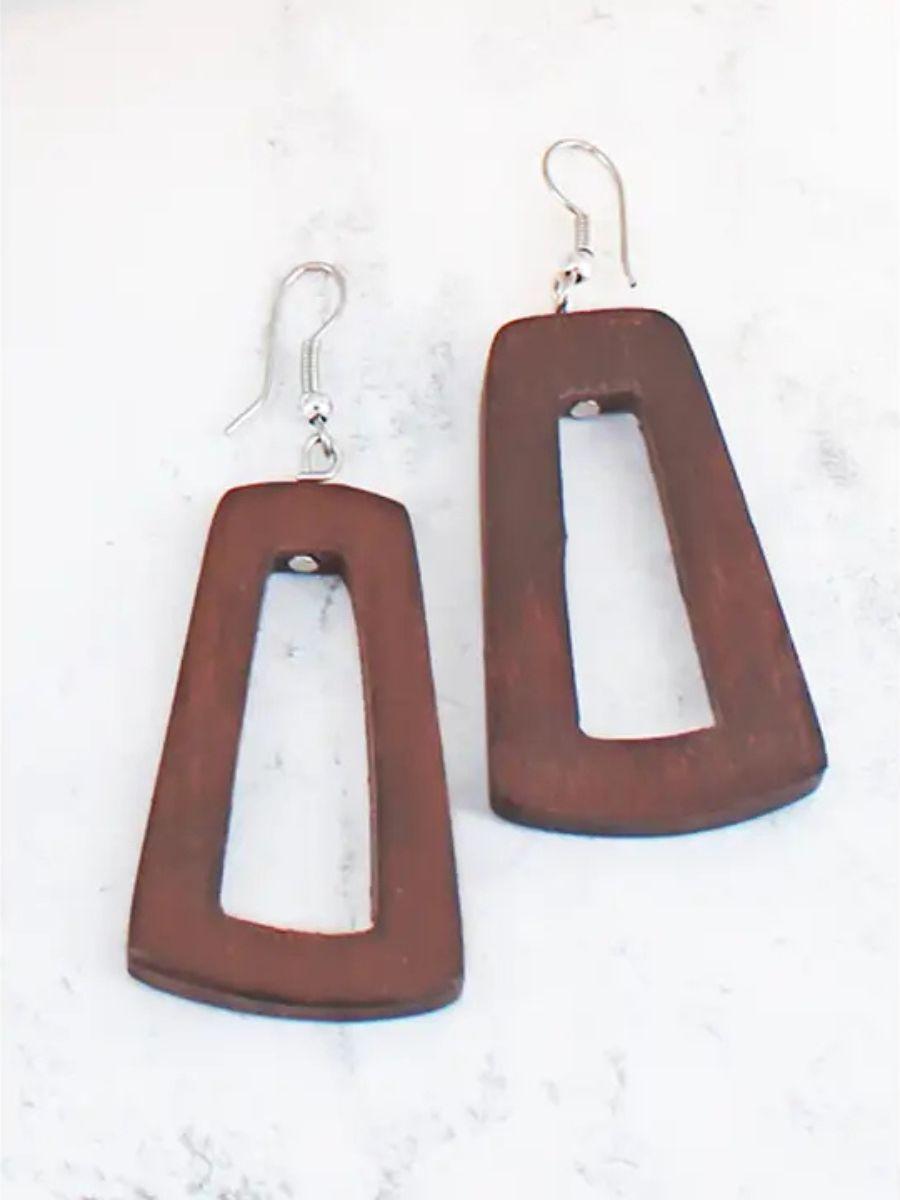 Wooden "Kasandra" Earrings - Fish Hook and Lightweight