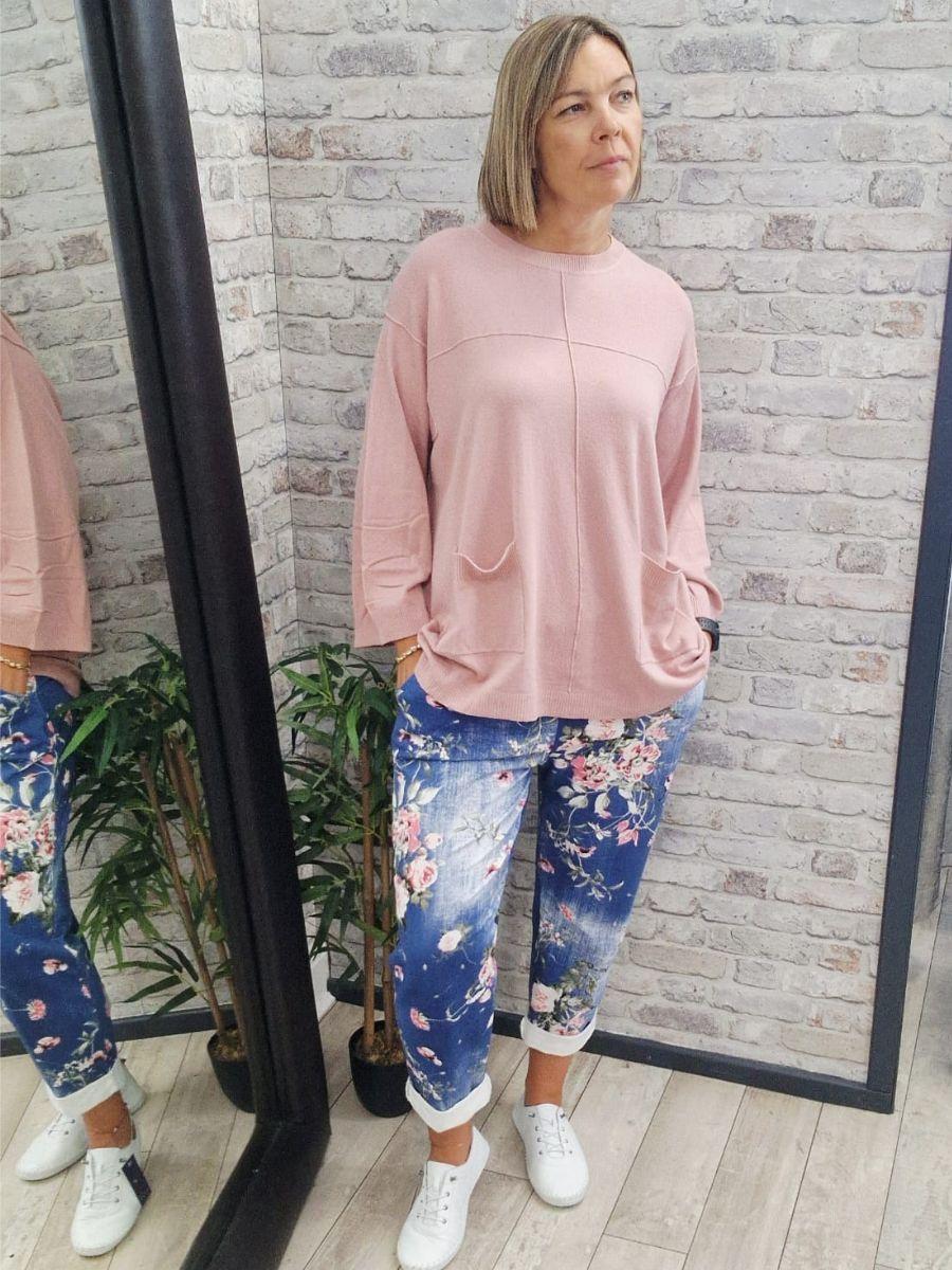 Exposed Seam Pocket Jumper - Modal, Nylon, Viscose Mix