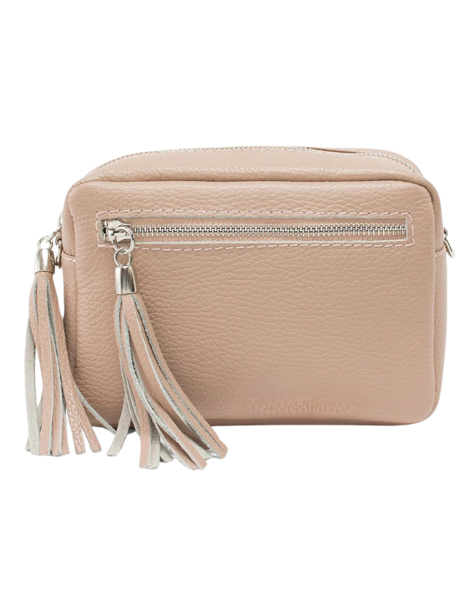Rectangle Leather Tassel Bag