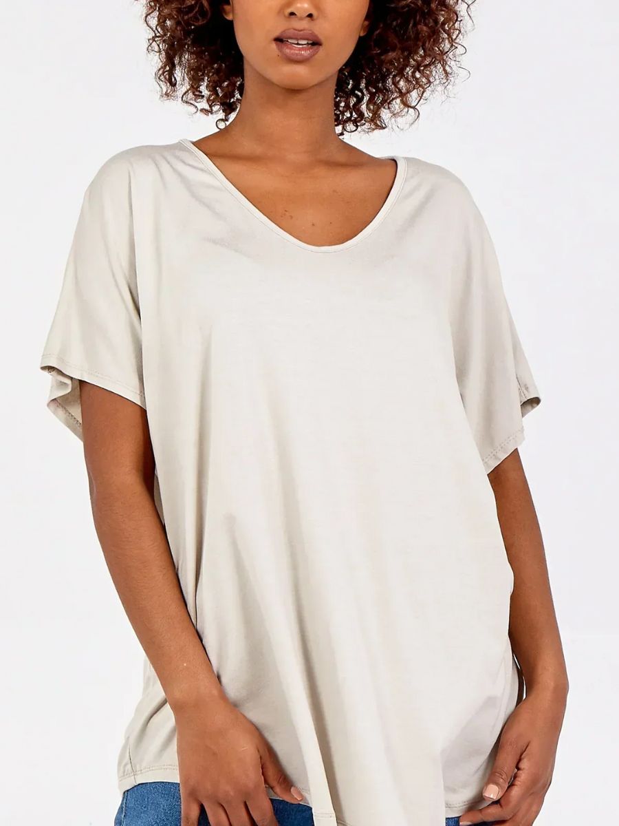Soft VNeck Plain T-Shirt
