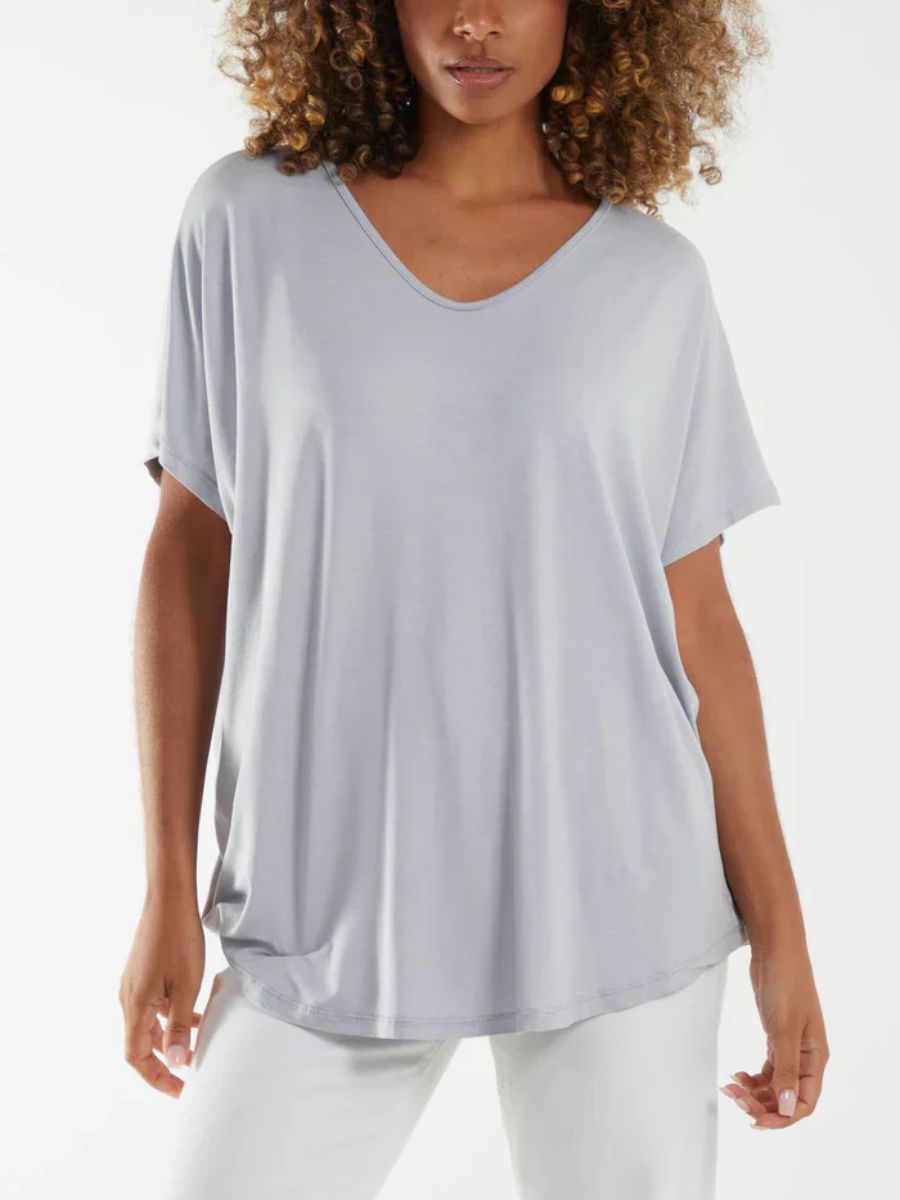 Soft VNeck Plain T-Shirt