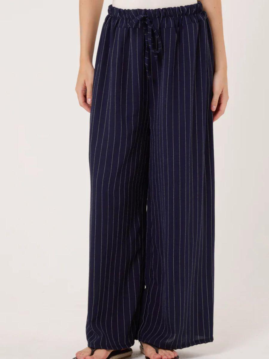 Pinstripe Wide Leg Trousers - sophisticated and comfortable
