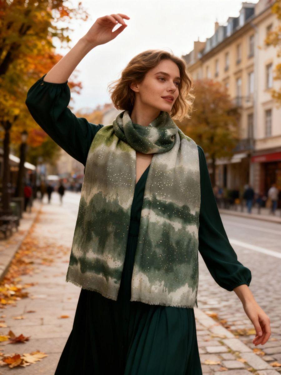 Foil Winter Tie Dye Scarf