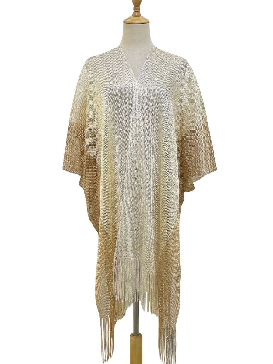 Metallic Tassel Kimono