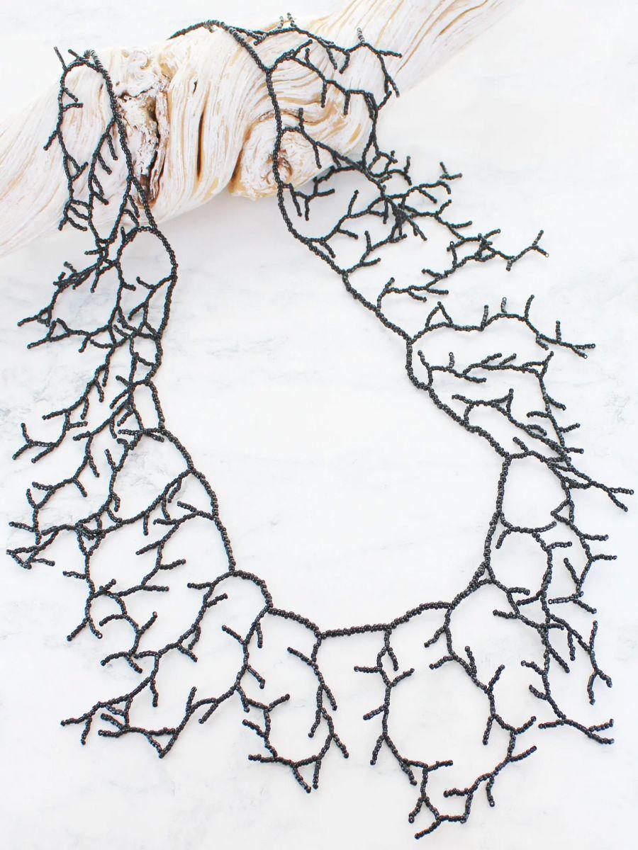 Long Beaded Seaweed Necklace