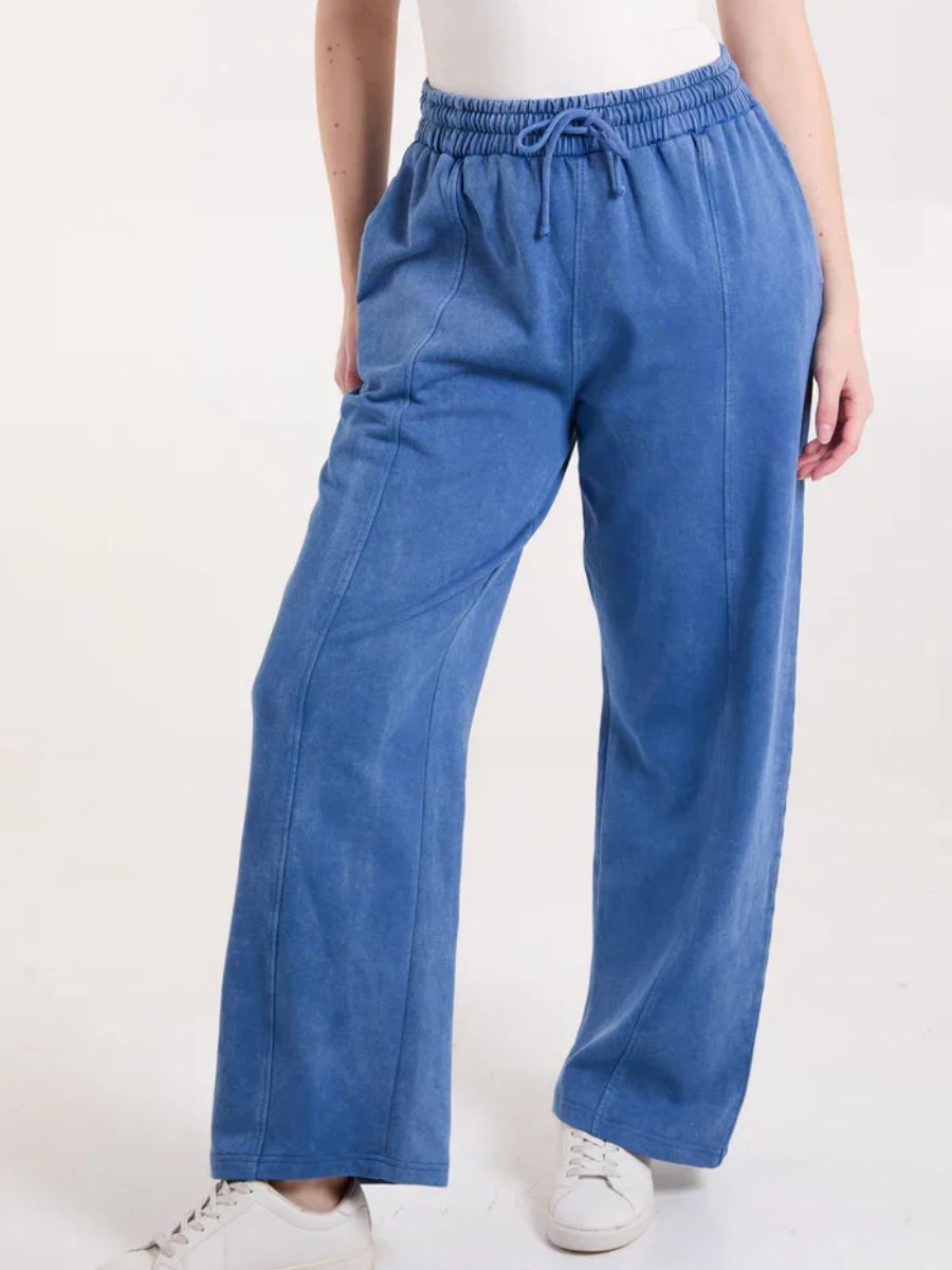 Washed Wide Leg Jogger Trouser
