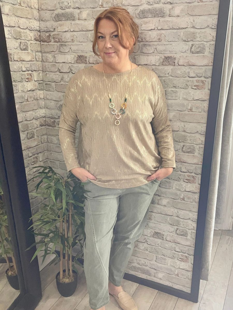 Gold Thread Necklace Top