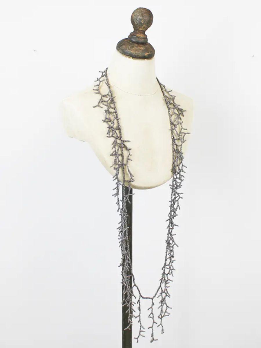 Long Beaded Seaweed Necklace