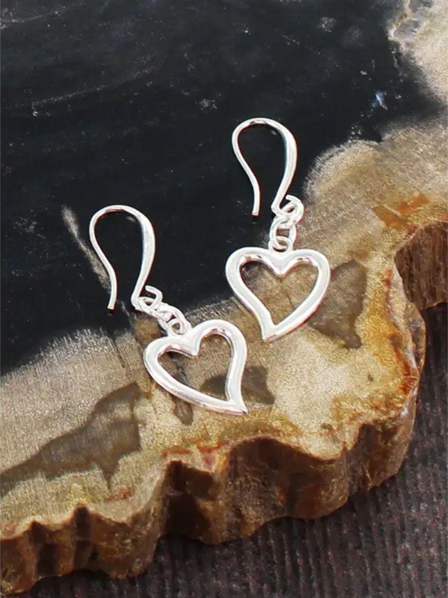 Silver Plate Charm Earrings - Fish Hook and Lightweight