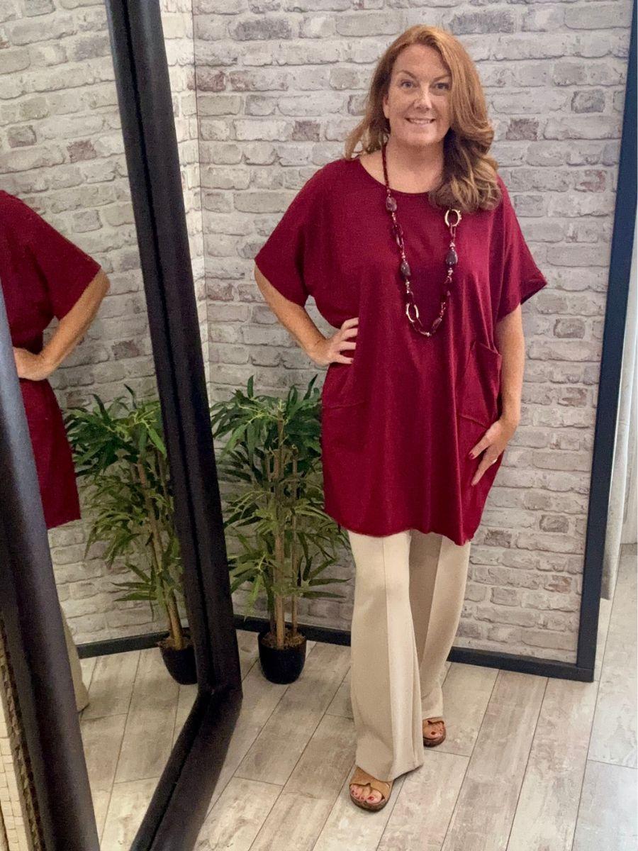 Italian Pocket Front Cotton Tunic - Made in Italy
