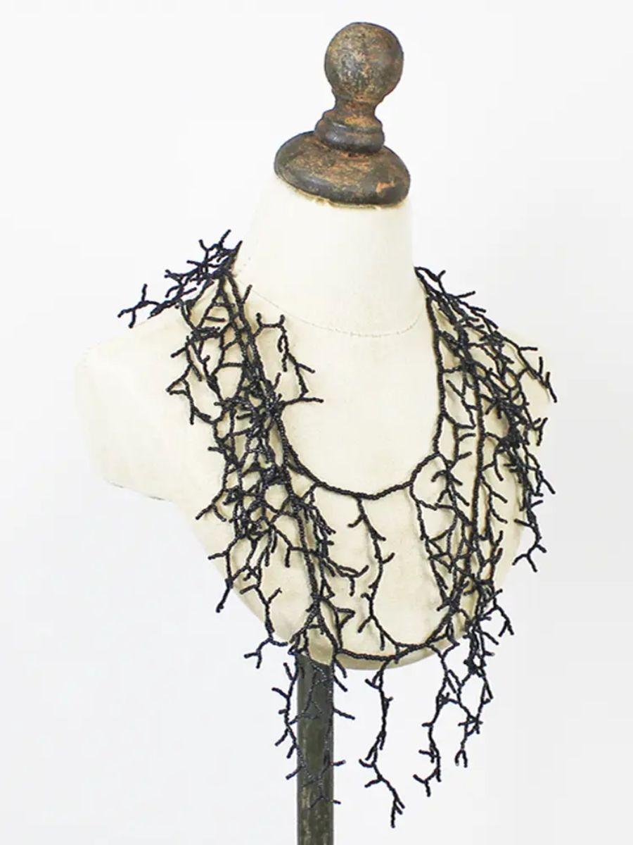 Long Beaded Seaweed Necklace