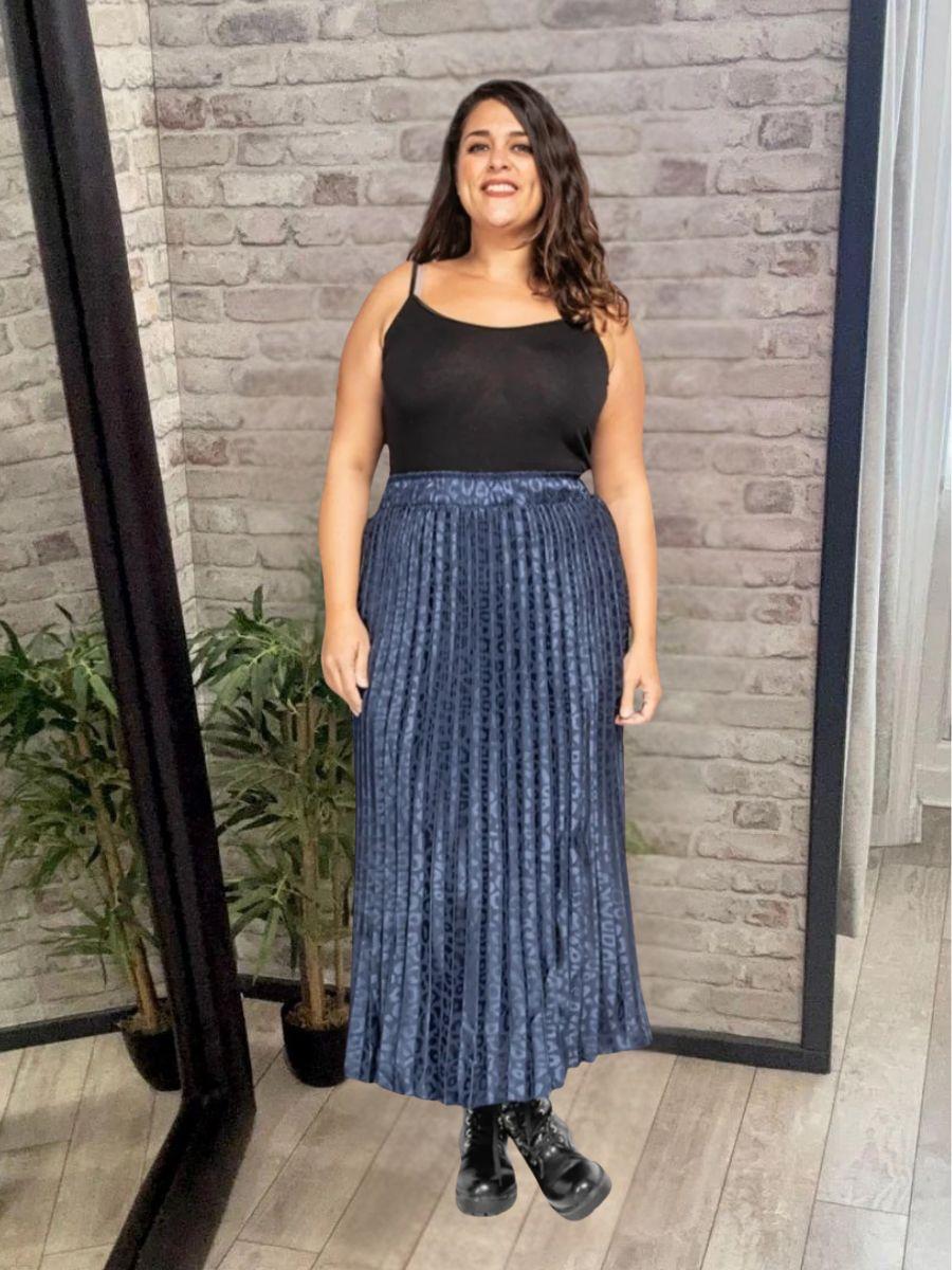 Animal Print Pleated Skirt