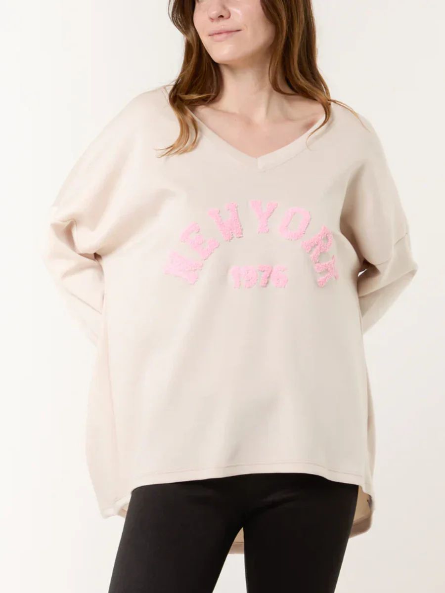 New York V Neck Sweater