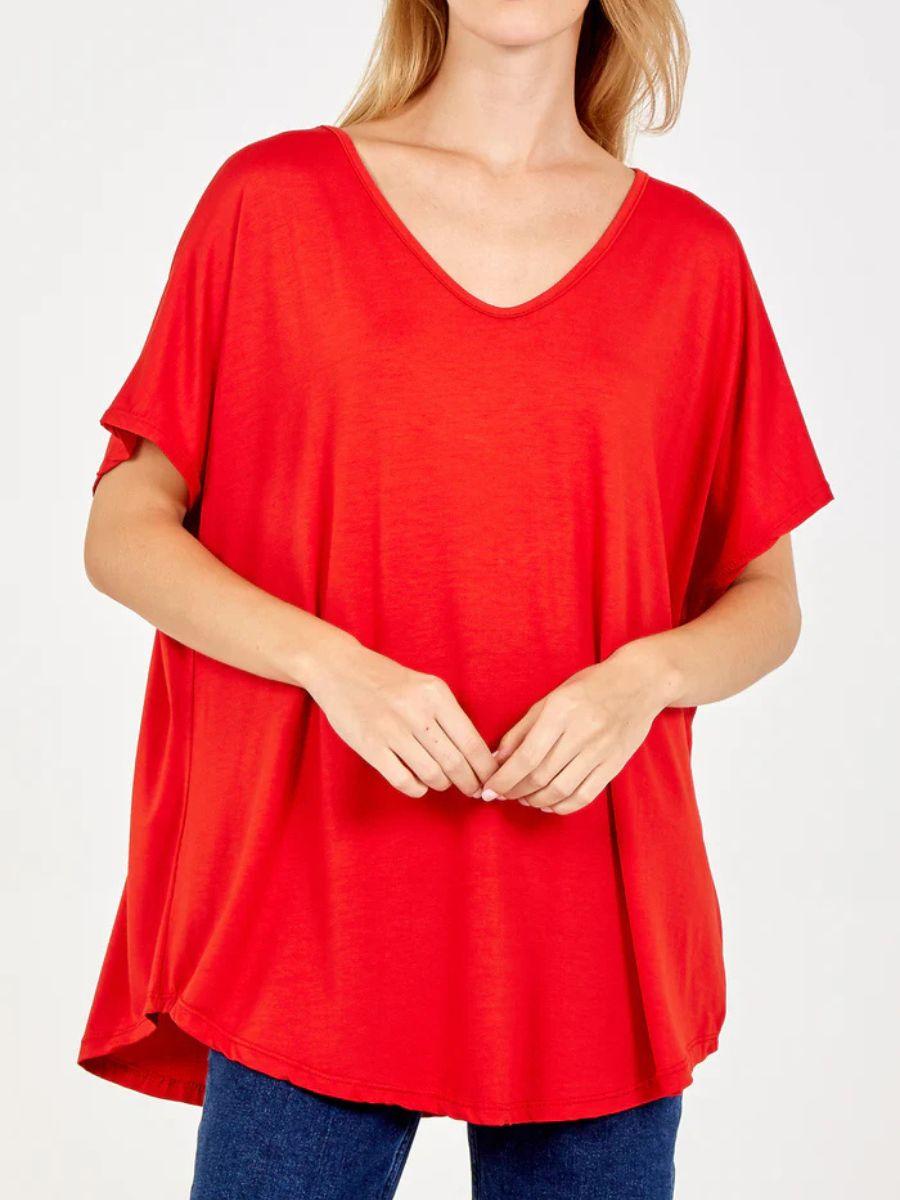 Soft VNeck Plain T-Shirt