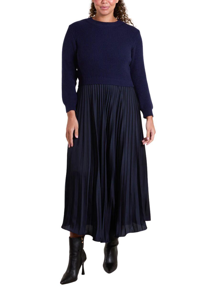 Pleated Jumper Dress