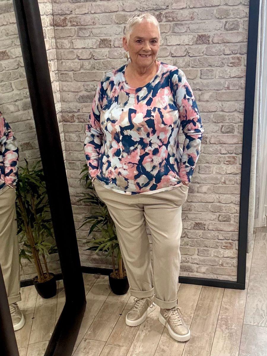 Marble Print Fine Knit Jumper - Gorgeous mix of colours