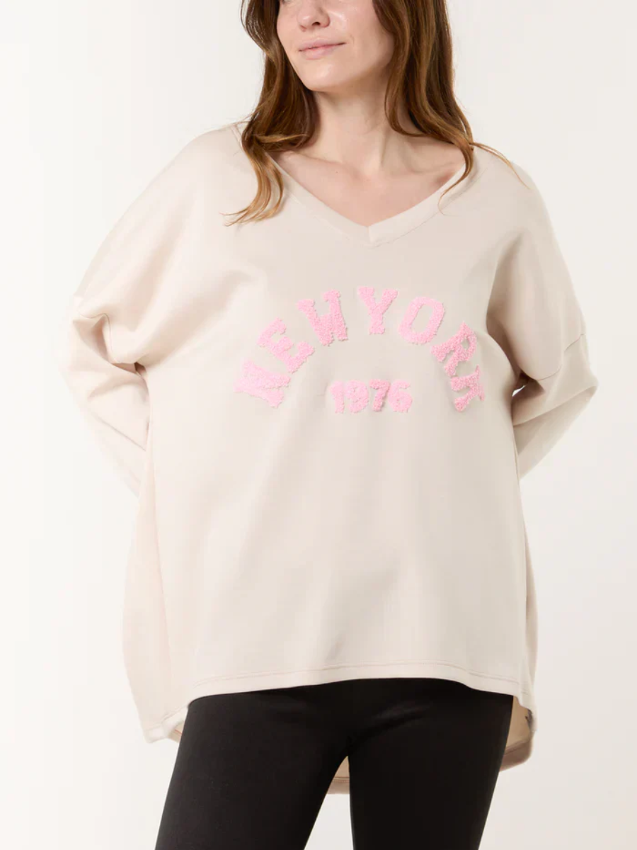New York V Neck Sweater
