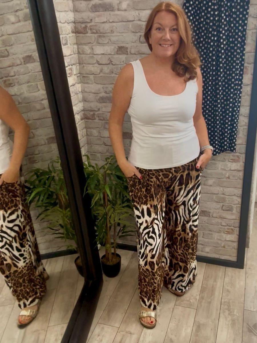 Slinky Stretch Palazzo Trouser - Wide leg with pockets