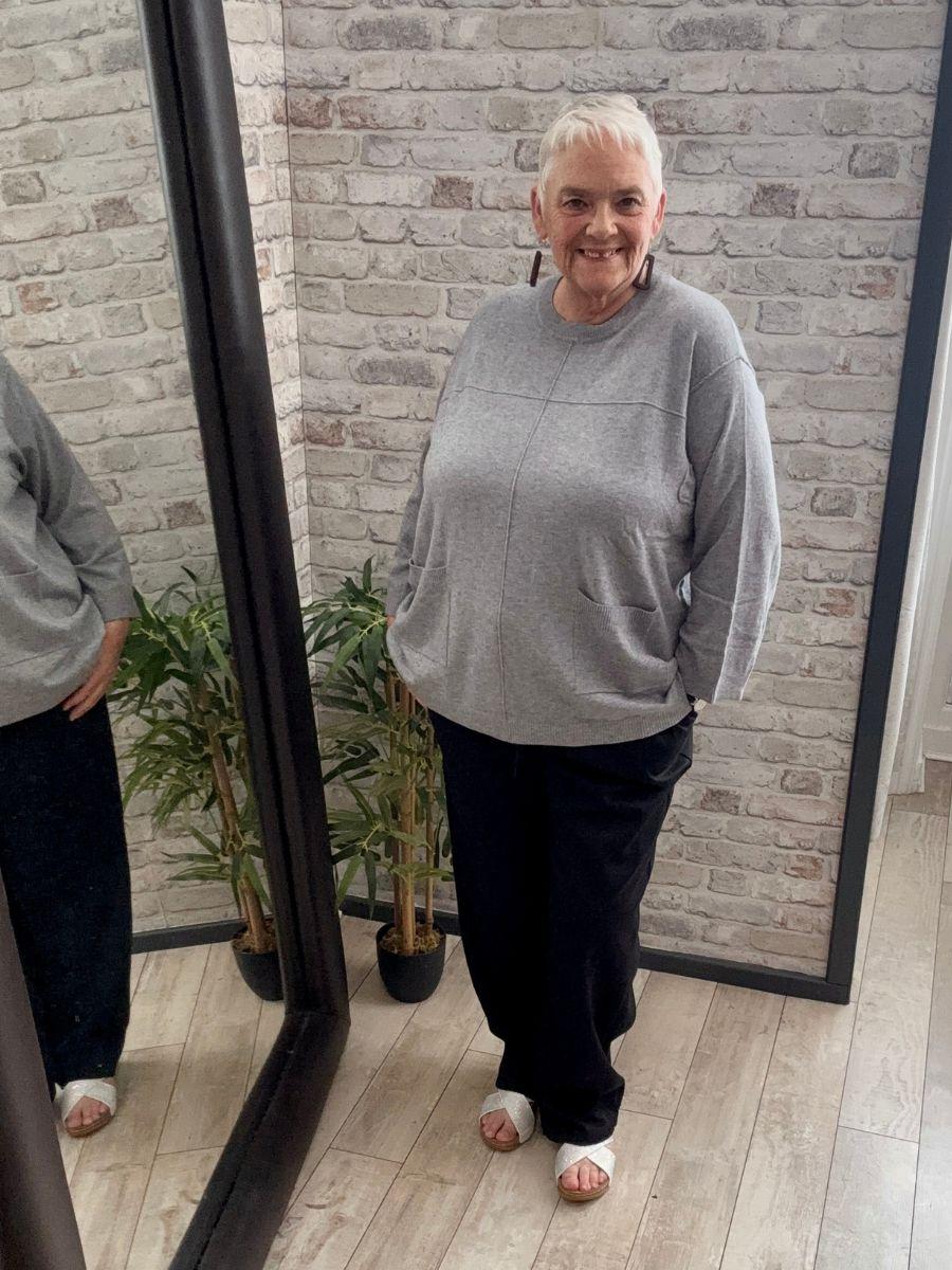 Exposed Seam Pocket Jumper - Modal, Nylon, Viscose Mix