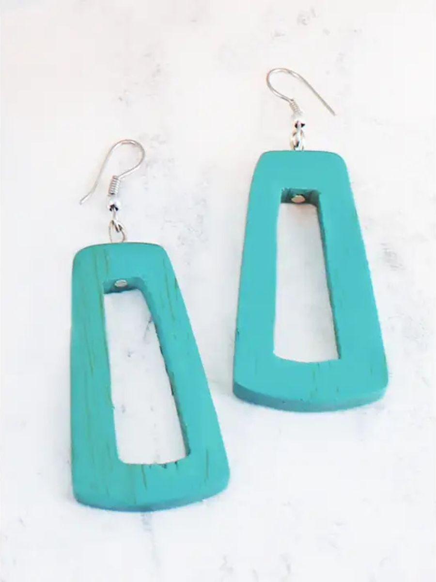 Wooden "Kasandra" Earrings - Fish Hook and Lightweight