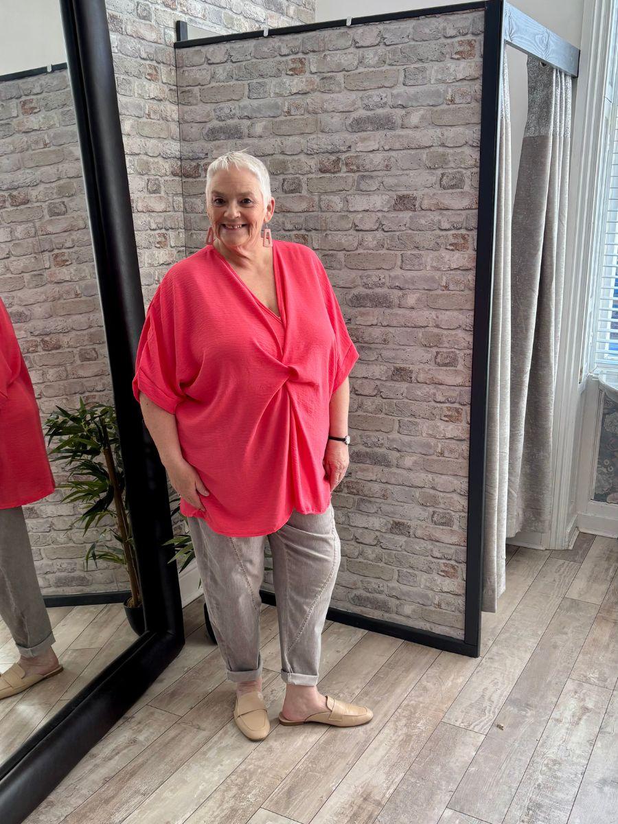 Italian Twist Knot Front Top