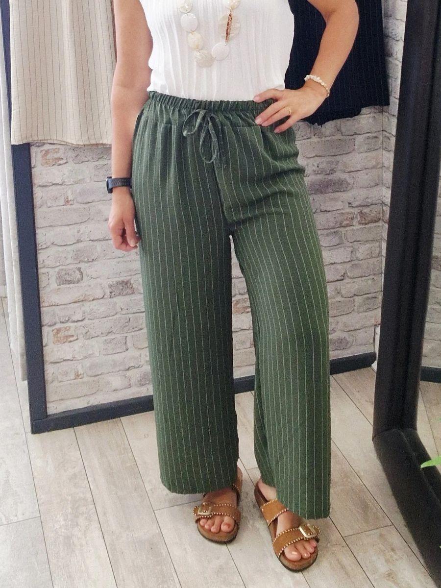 Pinstripe Wide Leg Trousers - sophisticated and comfortable