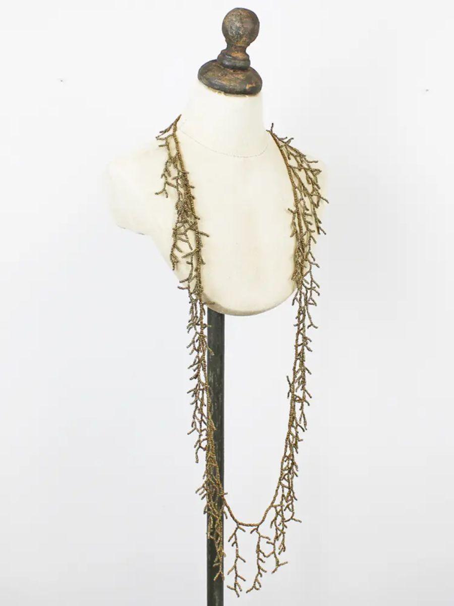 Long Beaded Seaweed Necklace