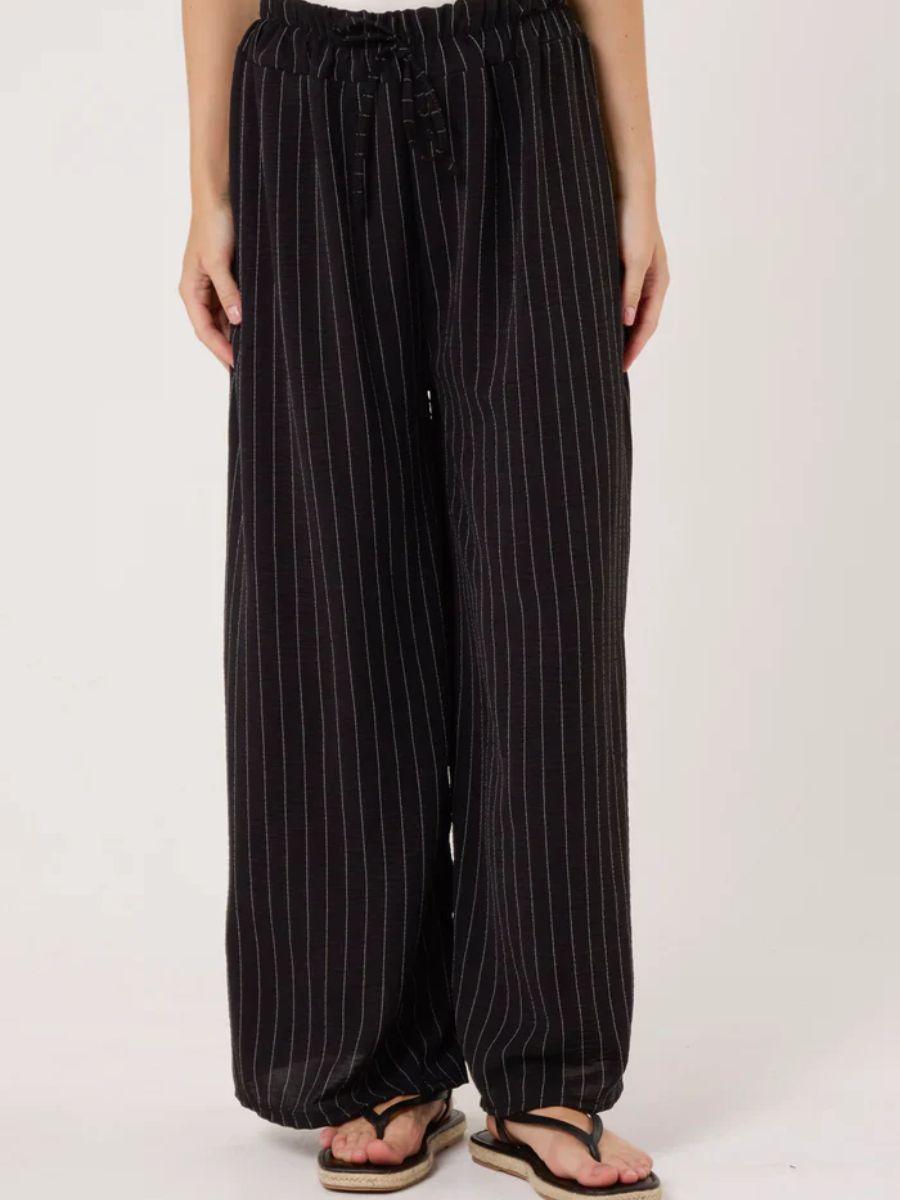 Pinstripe Wide Leg Trousers - sophisticated and comfortable