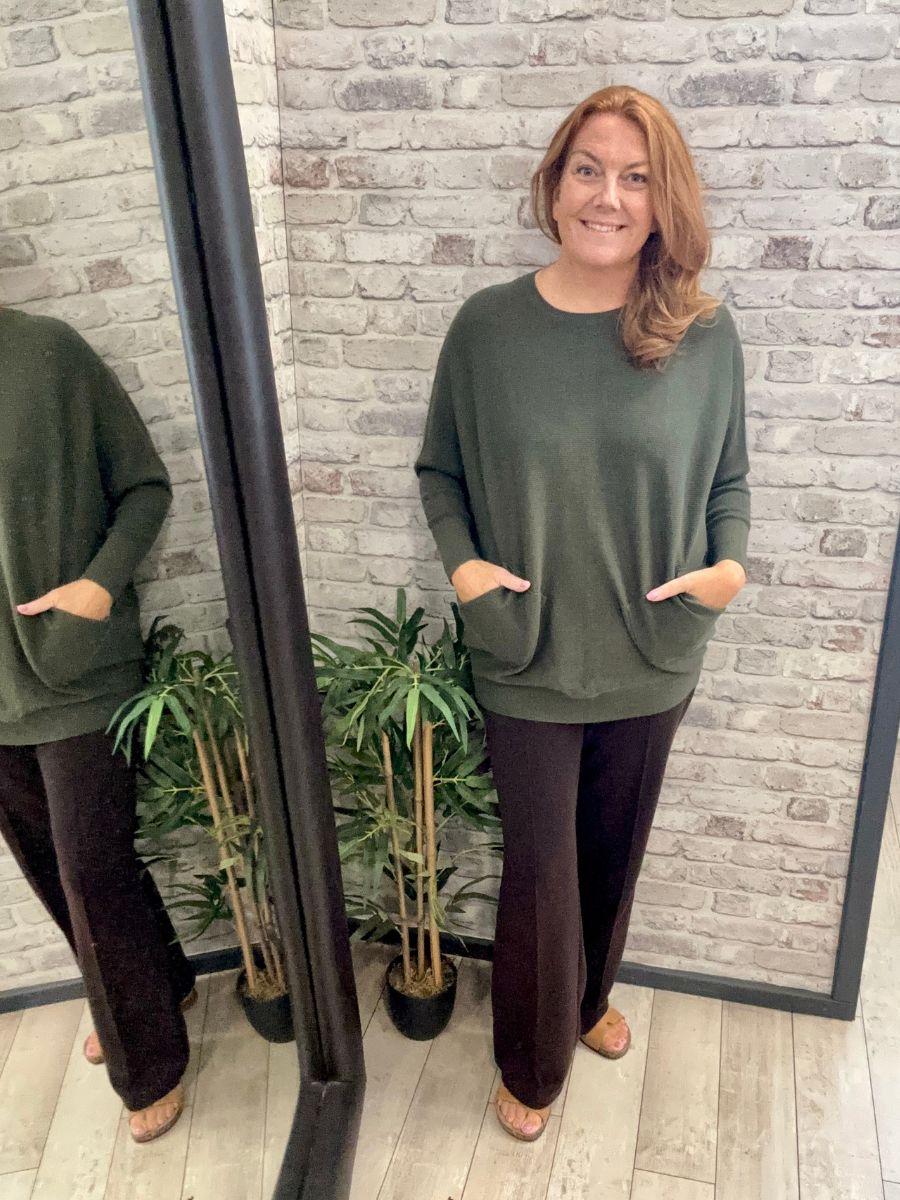Plait Back Batwing Jumper