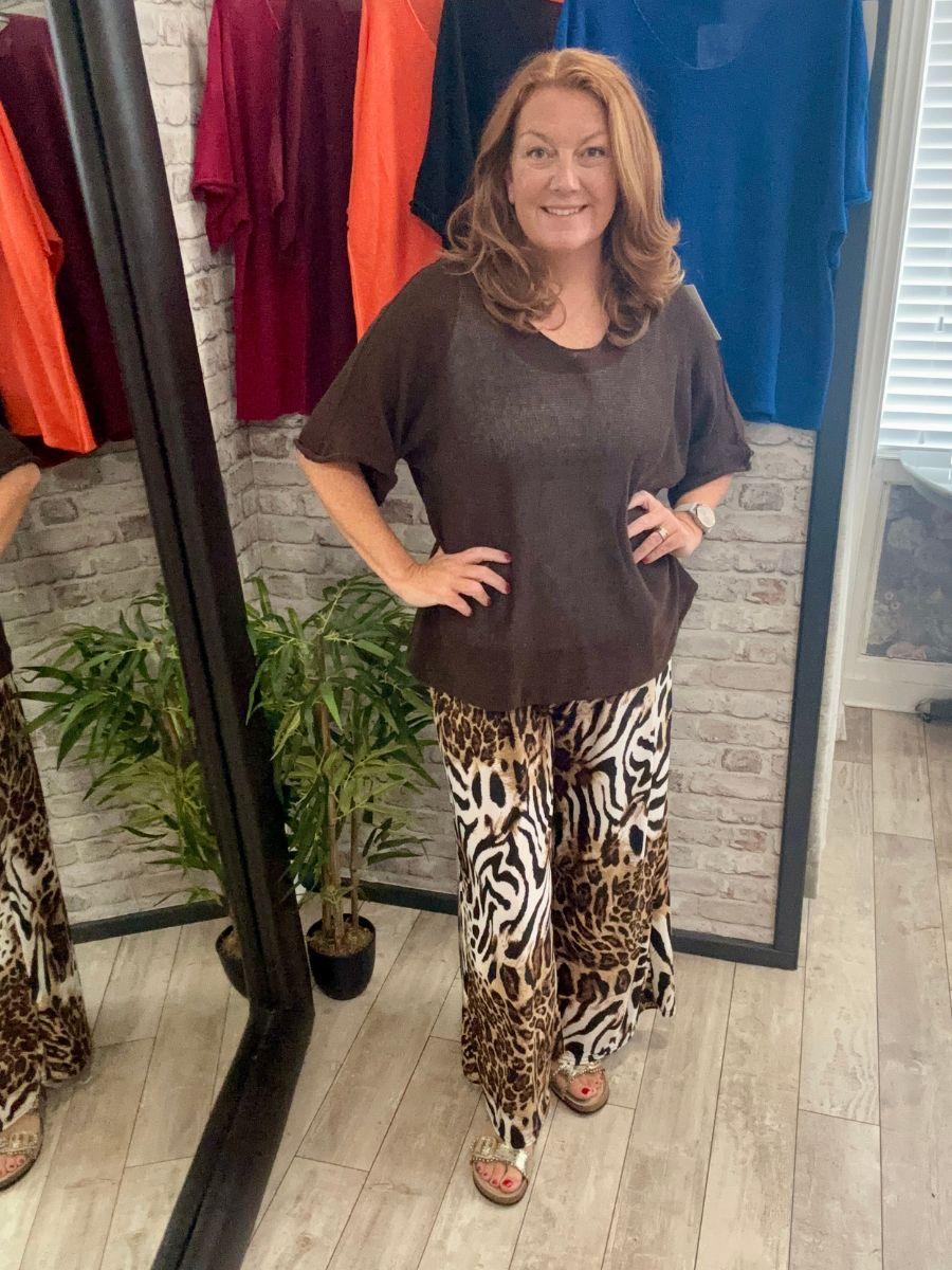 Slinky Stretch Palazzo Trouser - Wide leg with pockets