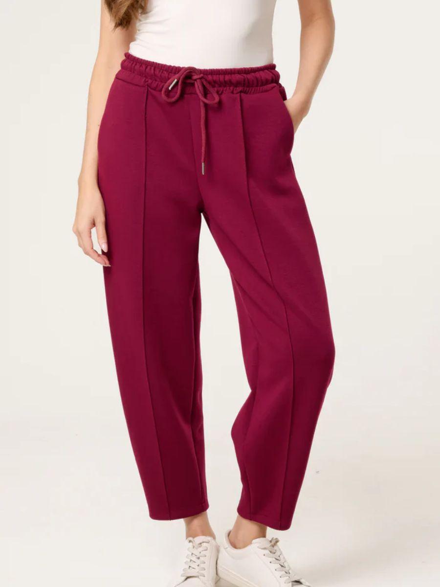 Seam Front Barrel Leg Jogging Trouser