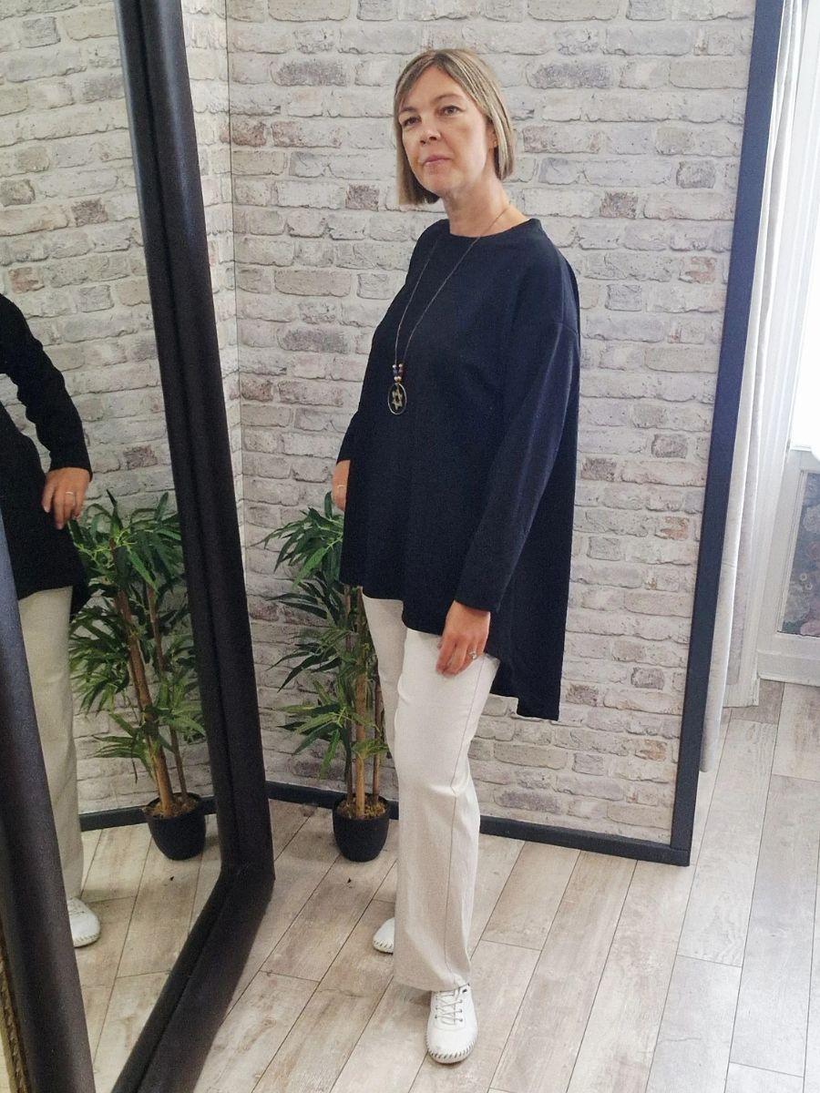 Dip Hem Soft Sweater Top