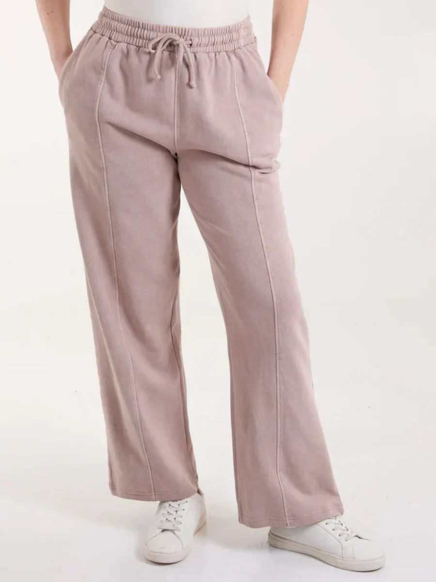 Washed Wide Leg Jogger Trouser
