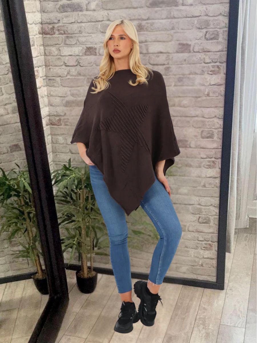 Embossed Star Poncho