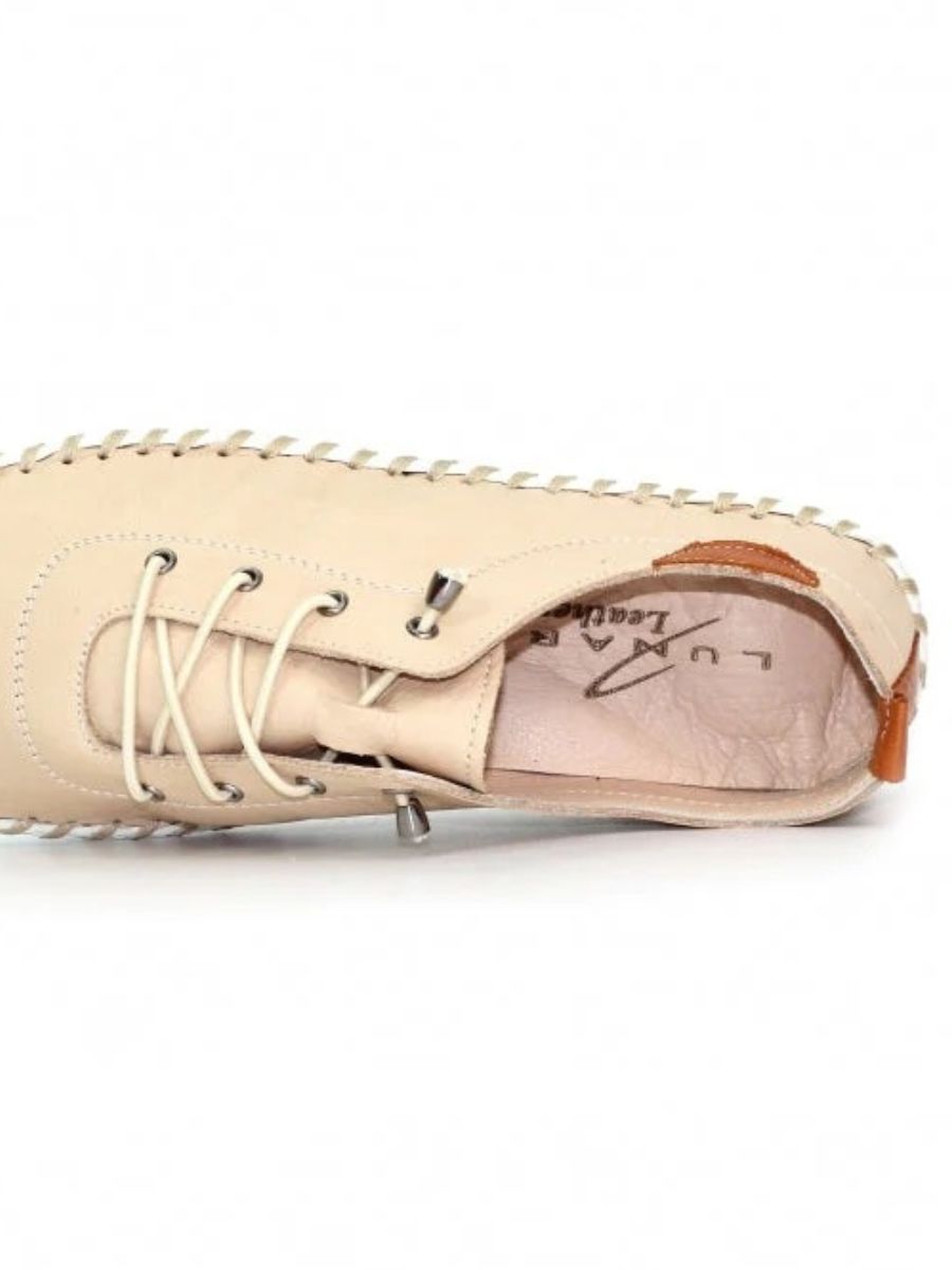 Lunar St Ives Leather Plimsoll