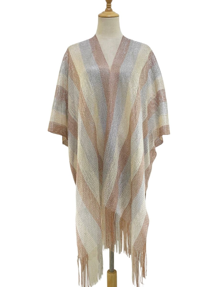 Metallic Tassel Kimono
