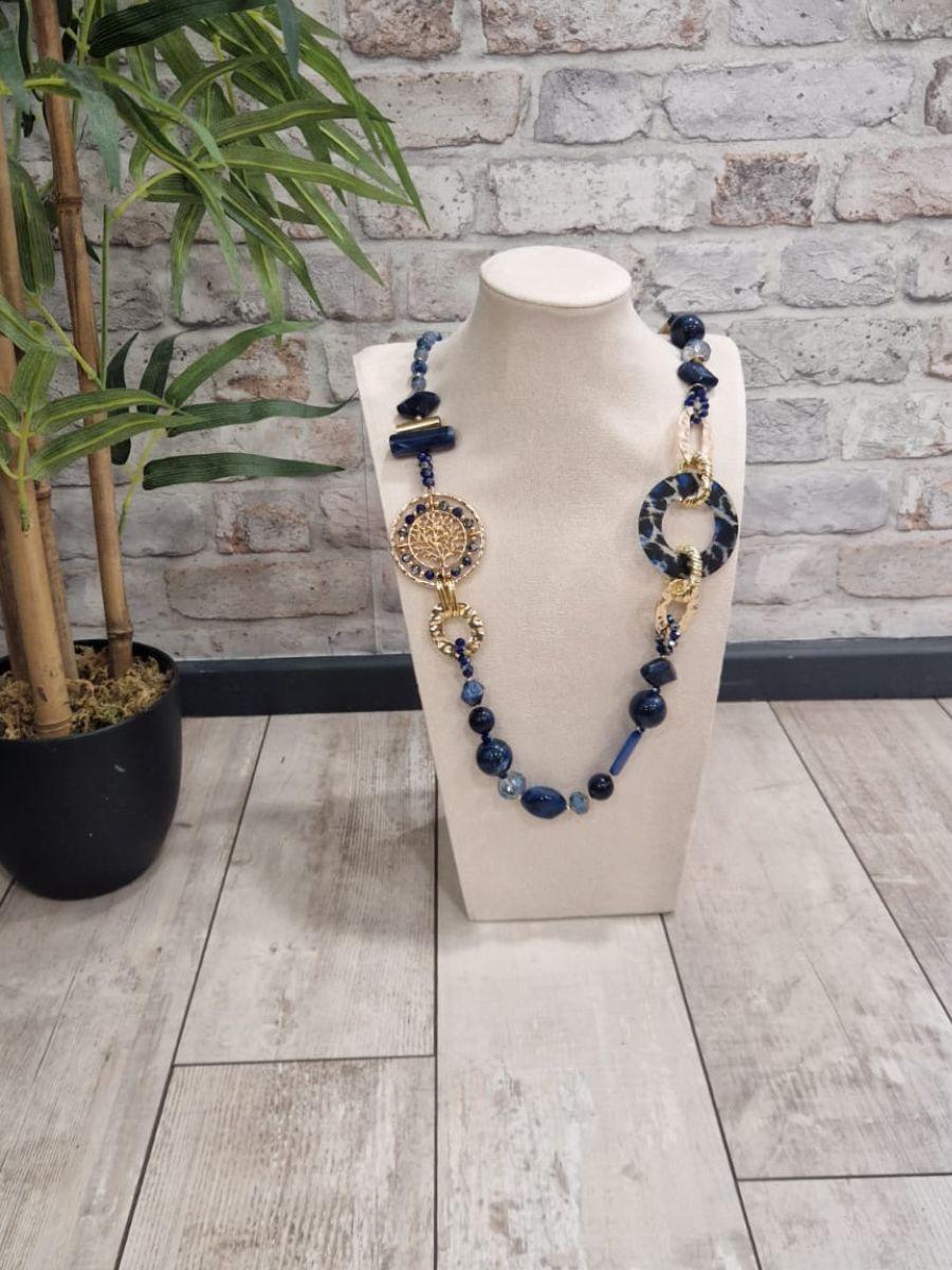 Tree of Life Bead & Link Long Necklace - 4 colours available