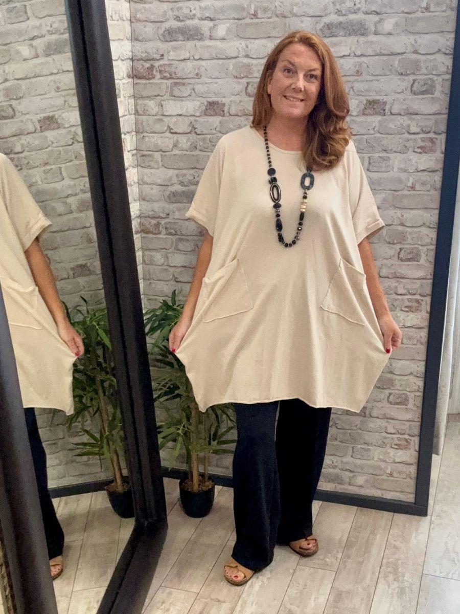 Italian Pocket Front Cotton Tunic - Made in Italy