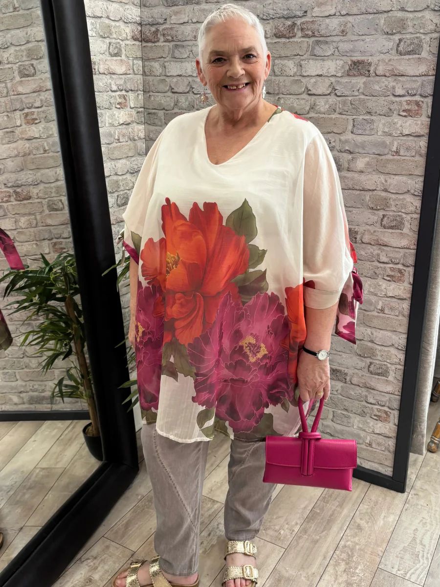 Silk Tie Sleeve Top