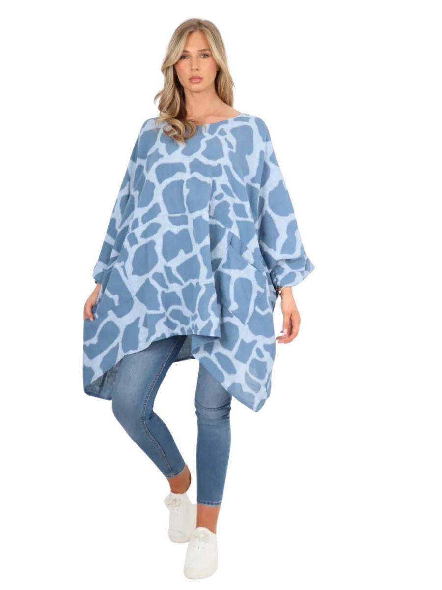 Italian Animal Print Pocket Top