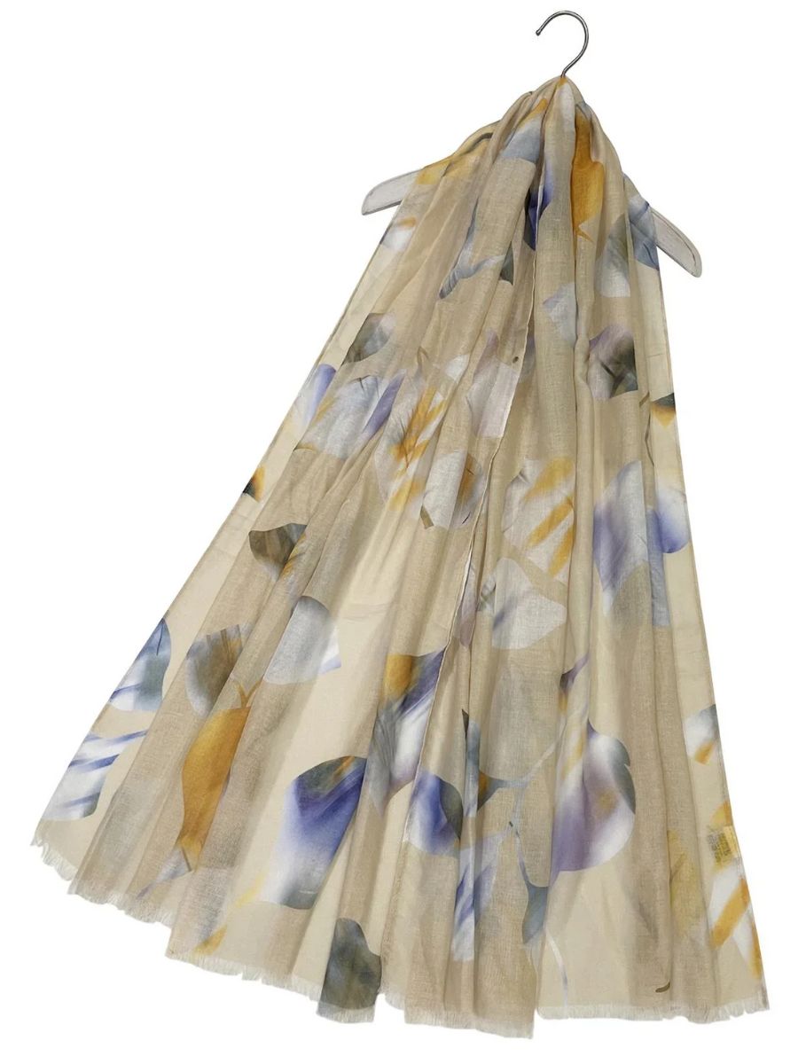 Magnolia Print Flower Scarf