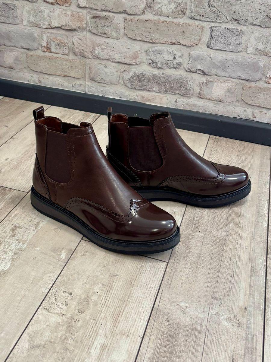 Chocolate Brown Brogue Boot