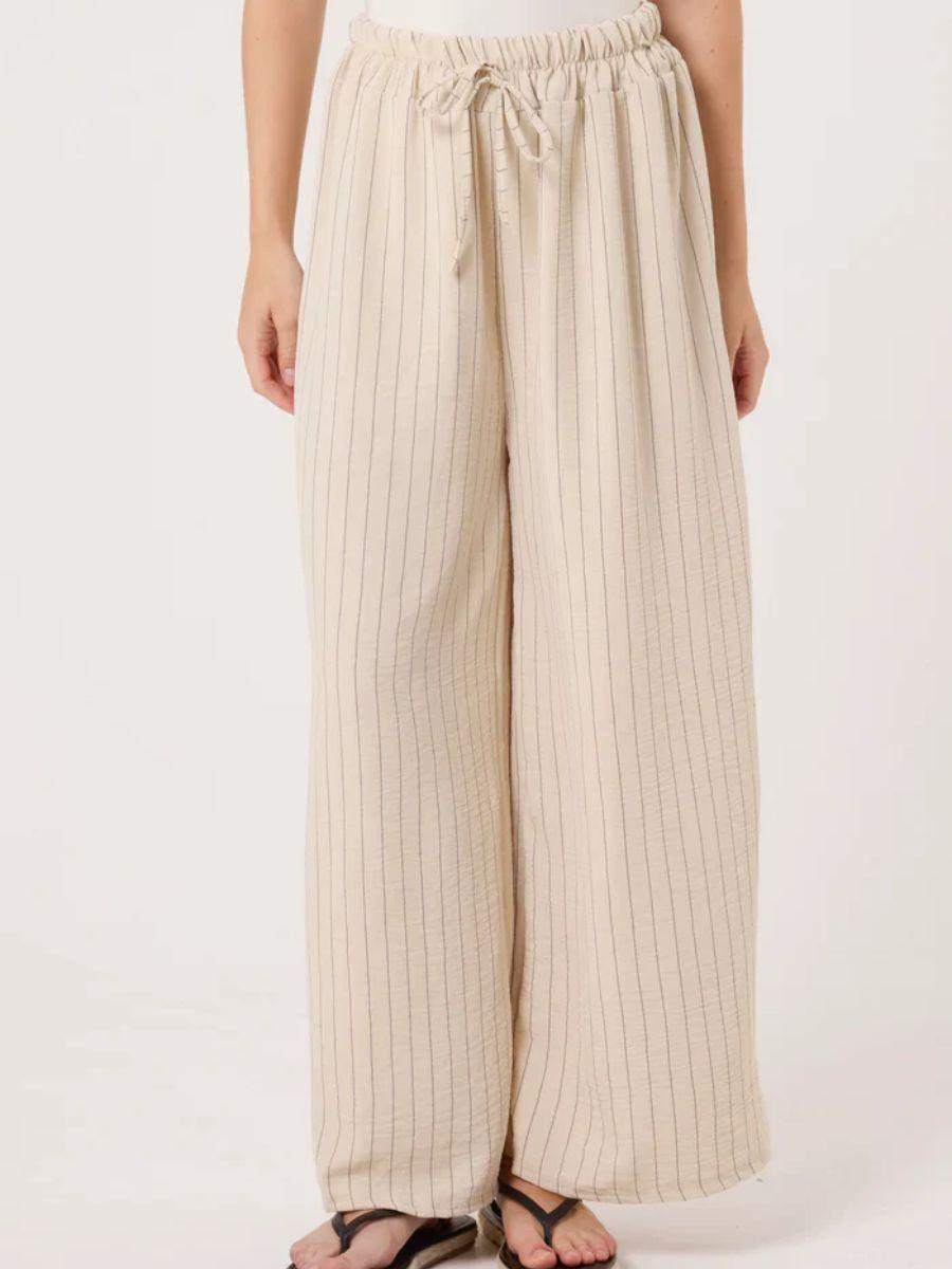 Pinstripe Wide Leg Trousers - sophisticated and comfortable