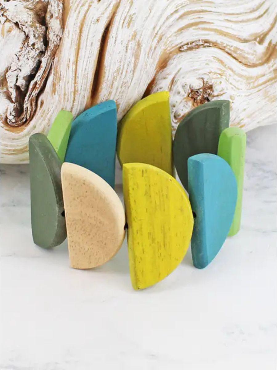 Elasticated Half Moon Bracelet - Stretchy and Comfortable