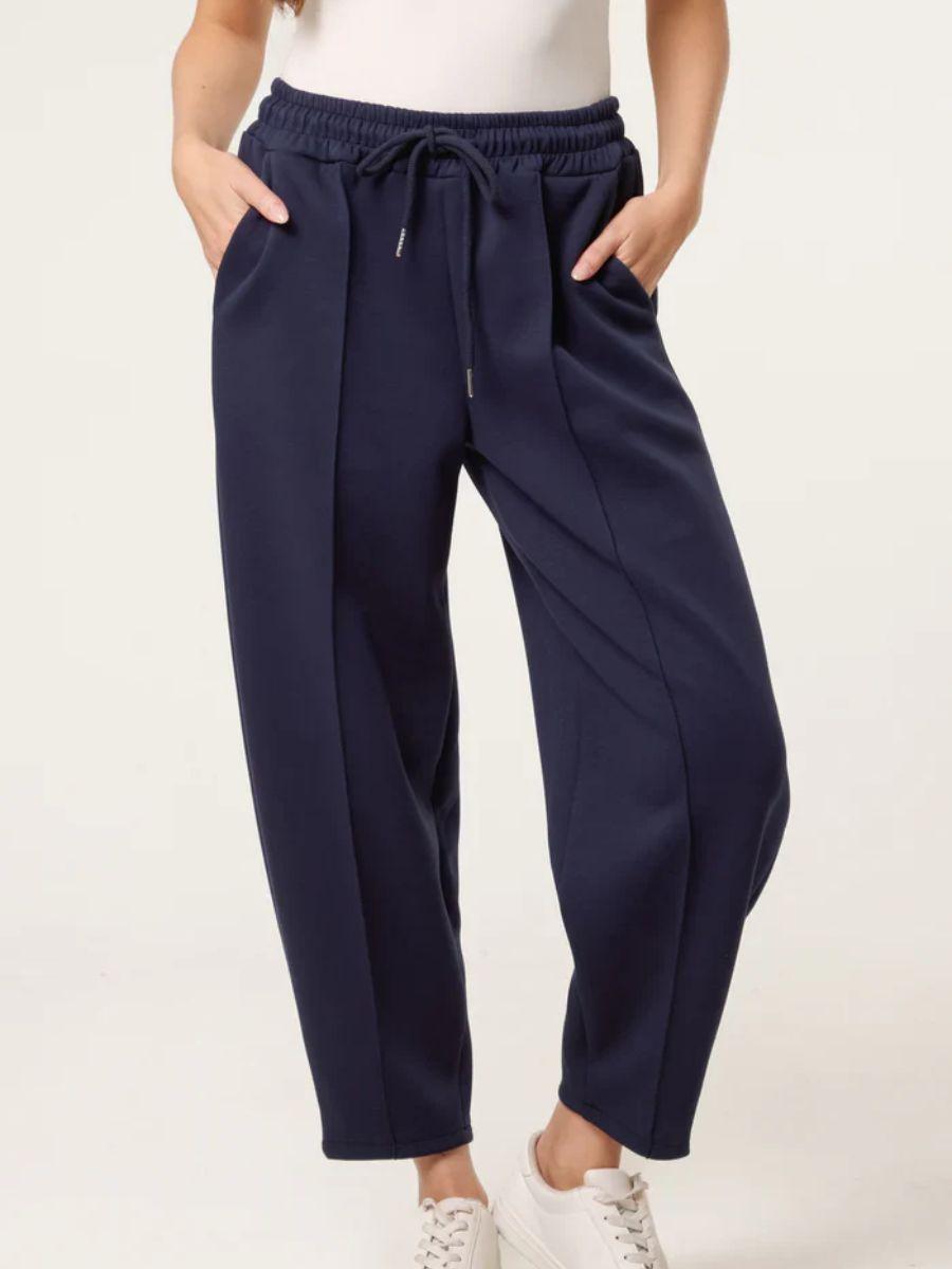 Seam Front Barrel Leg Jogging Trouser