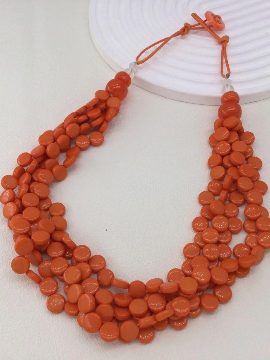 Short Circle Strand Necklace